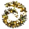  fekete PVC karácsonyi füzér LED-ekkel 2,7 m