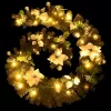  fekete PVC karácsonyi füzér LED-ekkel 2,7 m
