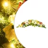  zöld PVC karácsonyi boltív LED-lámpákkal 90 cm