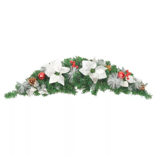  zöld PVC karácsonyi boltív LED-lámpákkal 90 cm