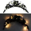  fekete PVC karácsonyi boltív LED-lámpákkal 90 cm