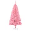  rózsaszín PVC műkarácsonyfa állvánnyal 150 cm