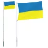  alumínium ukrán zászló és rúd 5,55 m