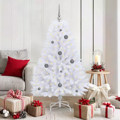  Mű karácsonyfa Fehér 80 x 80 x 150 cm PVC és fém