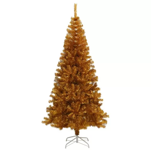  aranyszínű PET műkarácsonyfa állvánnyal 180 cm
