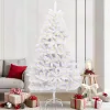  Mű karácsonyfa 300 LED-del Fehér 210 cm PVC és fém