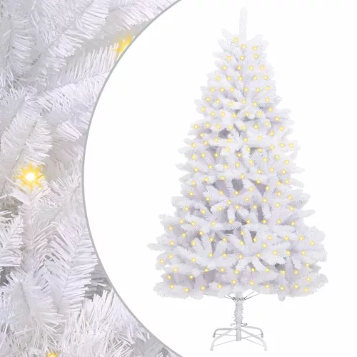  Mű karácsonyfa 300 LED-del Fehér 210 cm PVC és fém