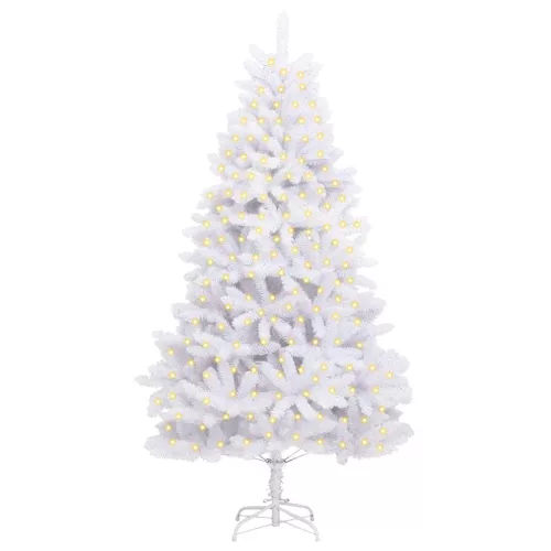  Mű karácsonyfa 300 LED-del Fehér 210 cm PVC és fém