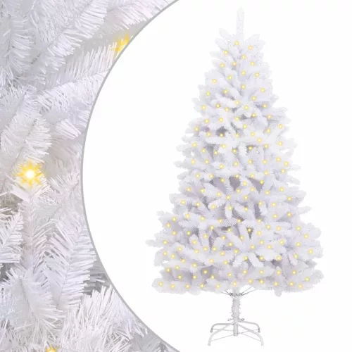  Mű karácsonyfa 300 LED-del Fehér 240 cm PVC és fém