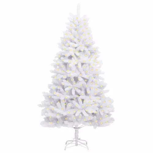  Mű karácsonyfa 300 LED-del Fehér 270 cm PVC és fém