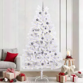  Mű karácsonyfa Fehér 120 x 120 x 240 cm PVC és fém