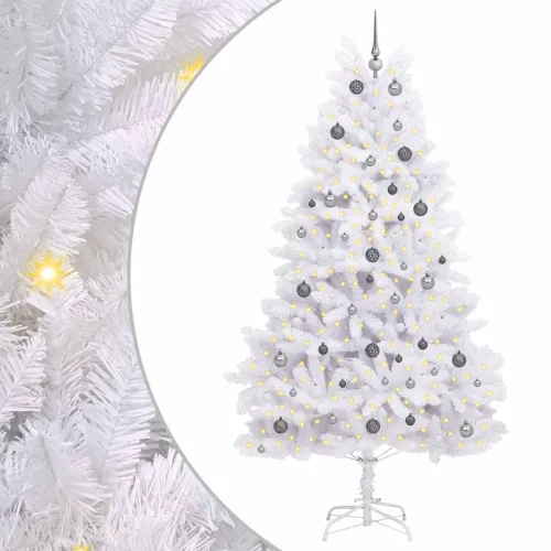  Mű karácsonyfa Fehér 120 x 120 x 240 cm PVC és fém