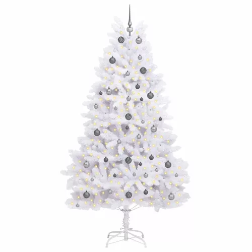  Mű karácsonyfa Fehér 120 x 120 x 240 cm PVC és fém