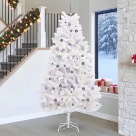  Mű karácsonyfa Fehér 128 x 128 x 270 cm PVC és fém