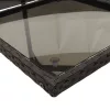  5 részes fekete polyrattan kerti étkezőgarnitúra párnákkal