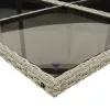  5részes világosszürke polyrattan kerti étkezőgarnitúra párnával