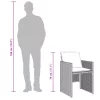  5részes világosszürke polyrattan kerti étkezőgarnitúra párnával