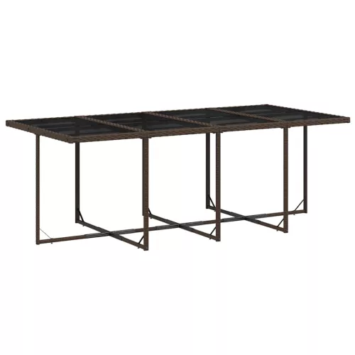  13 részes barna polyrattan kerti ülőgarnitúra párnákkal