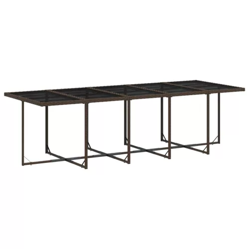  15 részes barna polyrattan kerti ülőgarnitúra párnákkal