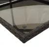  7 részes fekete polyrattan kerti étkezőgarnitúra párnával