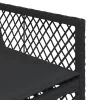  7 részes fekete polyrattan kerti étkezőgarnitúra párnával