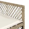  13 részes bézs polyrattan kerti étkezőgarnitúra párnákkal