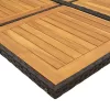  11 részes fekete polyrattan kerti étkezőgarnitúra párnákkal