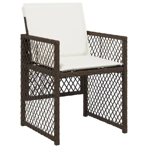  13 részes barna polyrattan kerti ülőgarnitúra párnákkal
