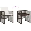  13 részes barna polyrattan kerti ülőgarnitúra párnákkal