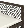  13 részes barna polyrattan kerti ülőgarnitúra párnákkal