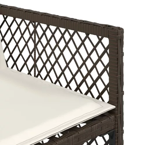  13 részes barna polyrattan kerti ülőgarnitúra párnákkal