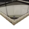  7 részes szürke polyrattan kerti étkezőgarnitúra párnával