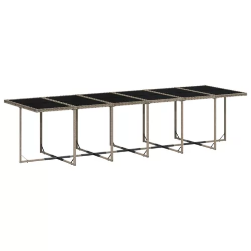  13 részes szürke polyrattan kerti ülőgarnitúra párnákkal