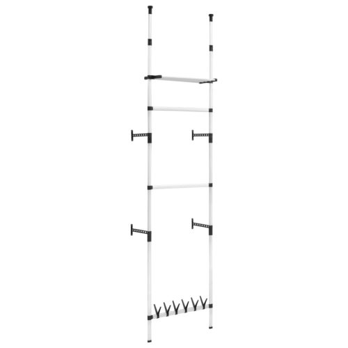  alumínium teleszkópos szekrényrendszer rudakkal és polccal