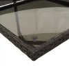  7 részes fekete polyrattan kerti étkezőgarnitúra párnával