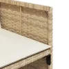  9 részes bézs polyrattan kerti étkezőgarnitúra párnákkal