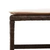  15 részes barna polyrattan kerti ülőgarnitúra párnákkal