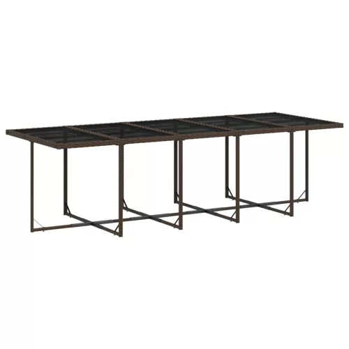  11 részes barna polyrattan kerti ülőgarnitúra párnákkal