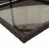  5 részes fekete polyrattan kerti étkezőgarnitúra párnákkal