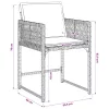  5 részes fekete polyrattan kerti étkezőgarnitúra párnákkal