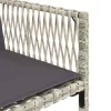  7 részes világosszürke polyrattan kerti étkezőszett párnával