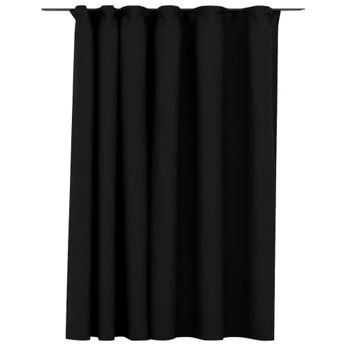  antracit vászonhatású sötétítőfüggöny kampókkal 290 x 245 cm