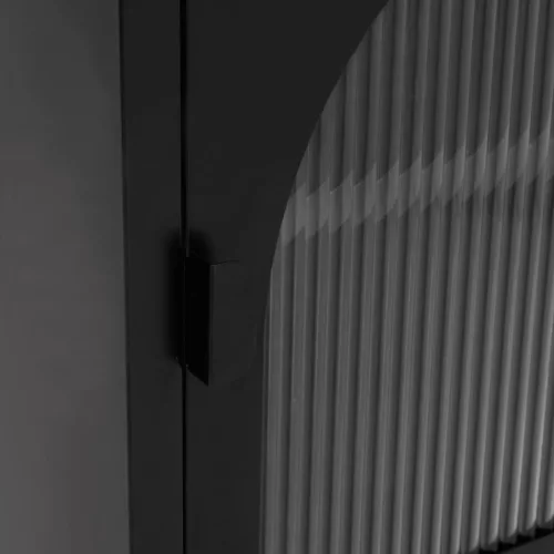  2 db fekete üveg és acél éjjeliszekrény 50 x 35 x 60 cm