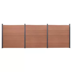  barna WPC kerítéspanelszett 526 x 186 cm