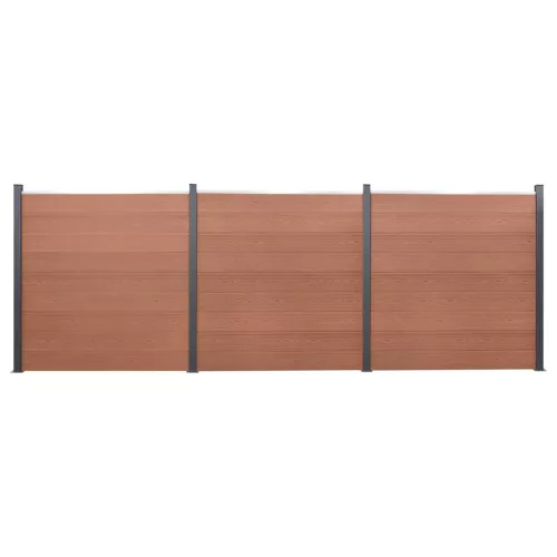  barna WPC kerítéspanelszett 526 x 186 cm