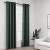  2 db zöld vászonhatású sötétítőfüggöny fűzőkarikával 140 x 245 cm