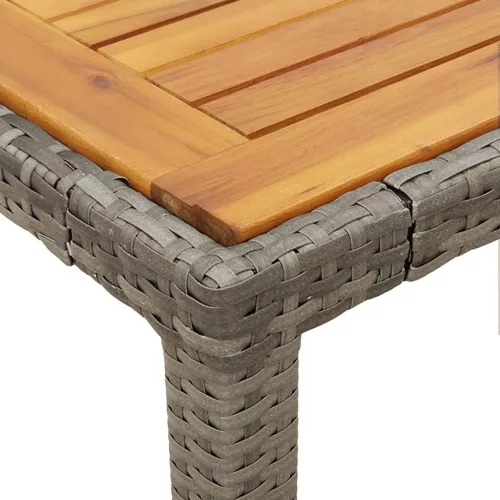  7 részes szürke polyrattan kerti étkezőgarnitúra párnával