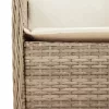  9 részes bézs polyrattan kerti étkezőgarnitúra párnákkal