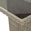  9részes világosszürke polyrattan kerti étkezőgarnitúra párnával