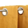  2 db sárga vászonhatású sötétítőfüggöny fűzőkarikával 140x175cm